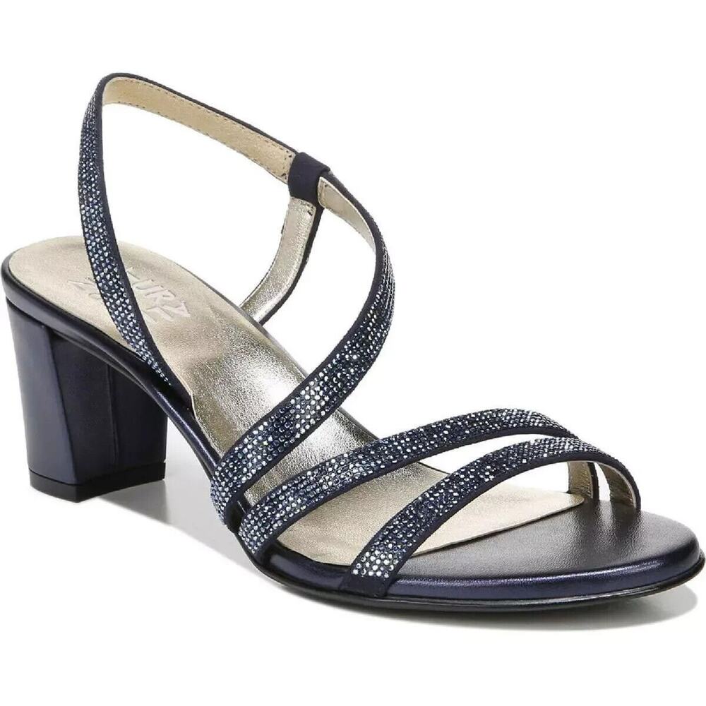Naturalizer Women's Vanessa Evening Strappy‎ Sandals Shoes 7.5W French Navy NIB